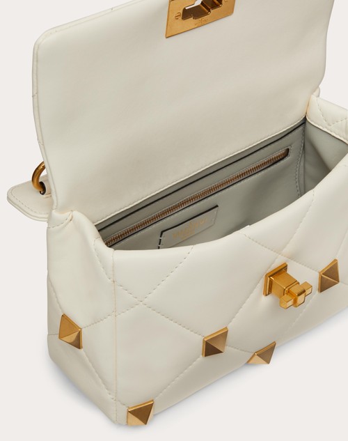 Valentino Garavani medium Roman Stud crossbody bag - White