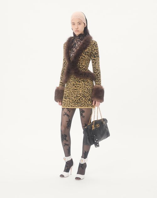 Valentino - Jacquard Animal Print Lurex Knit Skirt - Animal Print - Woman - Skirts