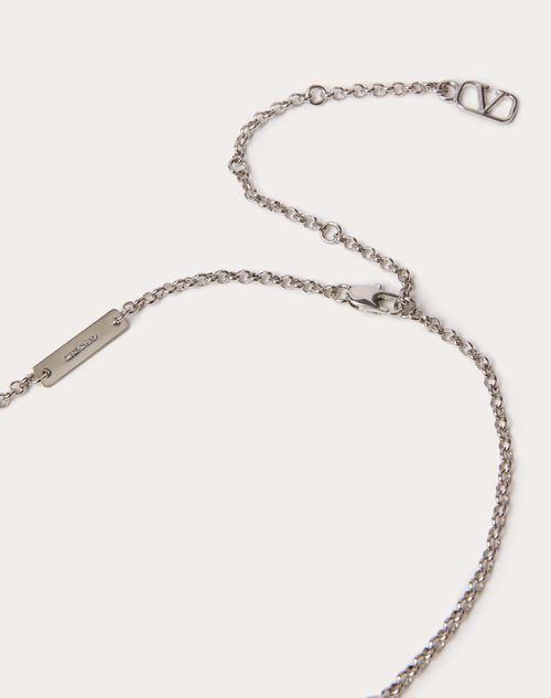 Vロゴ シグネチャー メタル ネックレス for メンズ インチ Vロゴ シグネチャー メタル ネックレス for メンズ インチ
