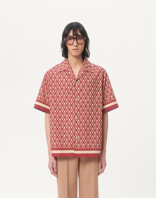 トップス VALENTINO 25SS POPELINE BOWLING SHIRT VALENTINO 25SS POPELINE BOWLING SHIRT