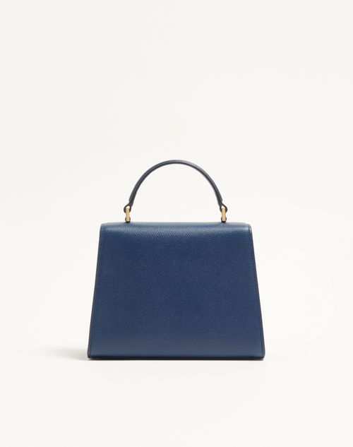 Valentino Garavani - Valentino Garavani Vsling Small Handbag In Grainy Calfskin - Blue - Woman - Top Handle Bags