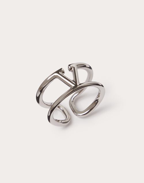 Valentino Garavani - Vlogo Signature Metal Ring - Palladium - Man - Man Sale