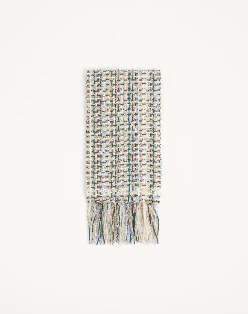 Valentino Garavani - Vlogo Signature Wool And Cashmere Scarf - Multicolour - Woman - Soft Accessories