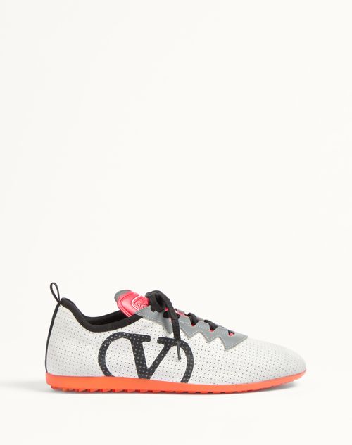 Valentino Garavani - Chromathon Sneaker In Perforated Nappa - White/grey/black - Man - Shelf - M Shoes - Chromathon