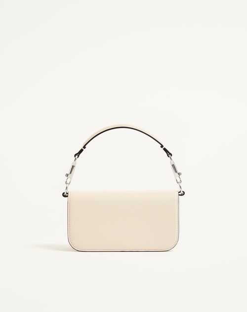 Valentino Garavani - Petit Sac Porté Épaule Valentino Garavani Locò Avec Logo Bijou - Ivoire - Femme - Sacs Porté Épaule