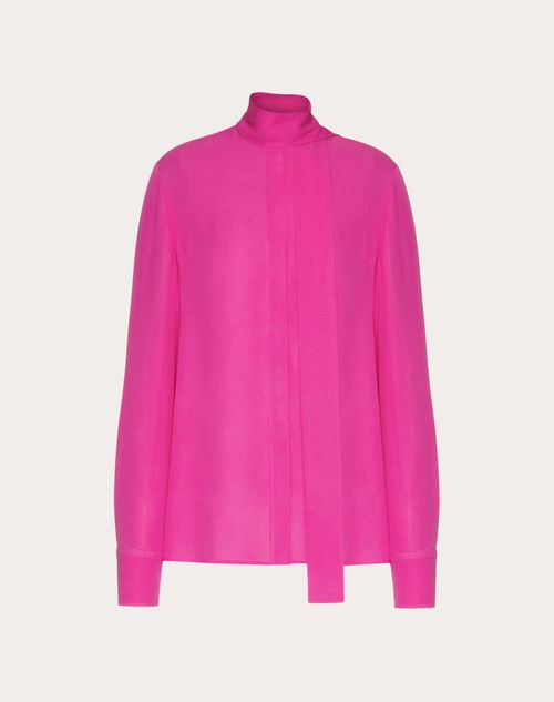 Valentino - Georgette Blouse - Pink Pp - Woman - Shirts And Tops