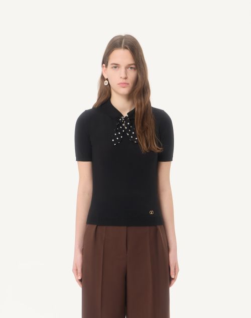 Valentino - Knit Top - Black - Woman - Knitwear