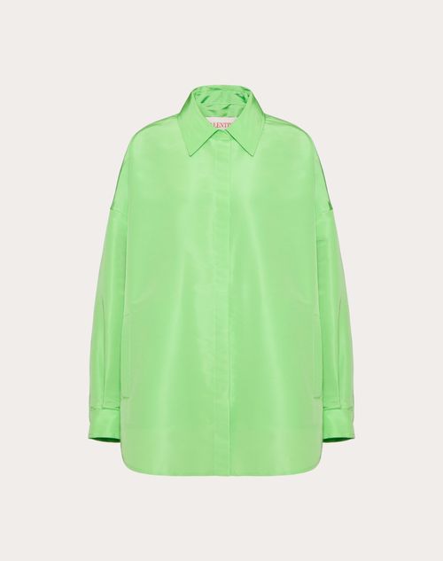 Valentino - Overshirt In Faille - Mint - Woman - Jackets And Blazers