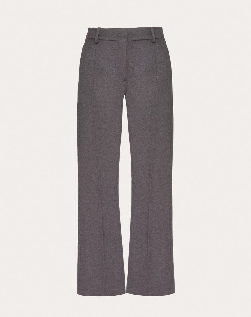 Valentino Handbags Pantaloni In Compact Drap per Donna in Grigio Scuro | Valentino IT