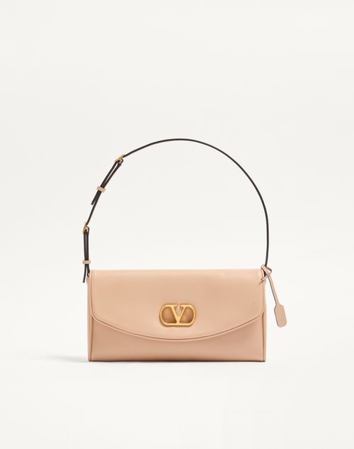Valentino Garavani - Valentino Garavani Devain Small Nappa Shoulder Bag - Rose Sand - Woman - Shoulder Bags
