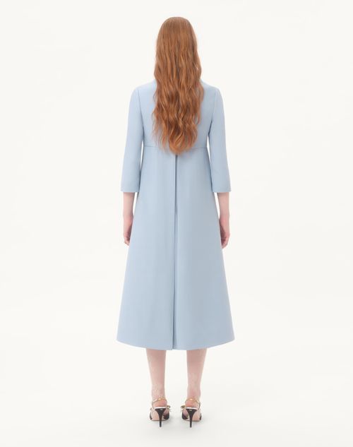 Valentino - CREPE COUTURE MIDI DRESS  - Pastel Gray - Woman - Dresses