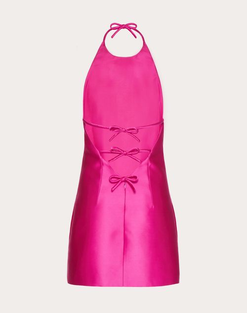 Valentino - Short Dress In Techno Duchesse - Pink Pp - Woman - Woman