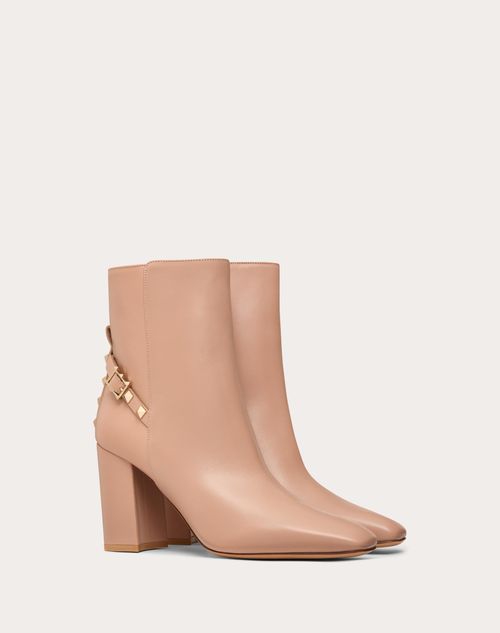 Valentino Garavani - Rockstud Nappa Ankle Boot 90mm - Rose Cannelle - Woman - Boots