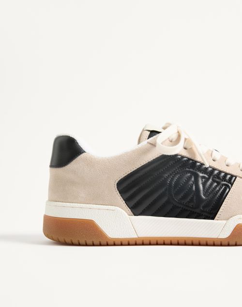 Valentino Garavani - Sparry Trainer In Split Leather And Nappa - Black - Man - Sneakers