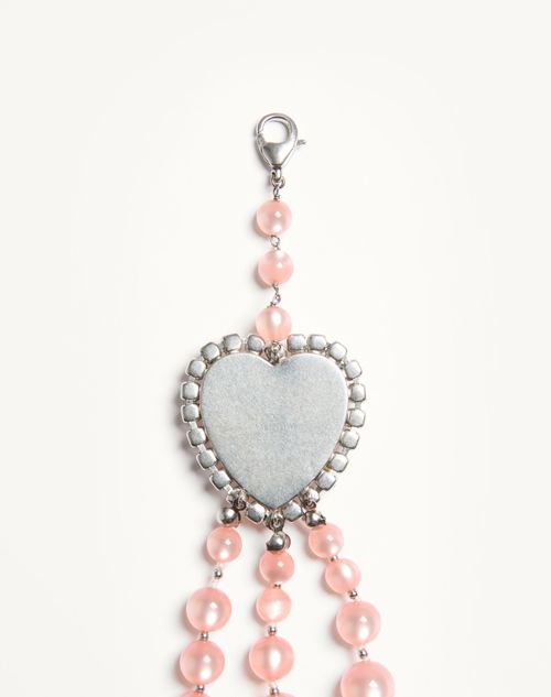 Valentino Garavani - Coeur Hyperbole Necklace In Metal, Resin And Crystals - Pink - Woman - Fashion Jewelry