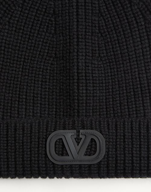 Vロゴ シグネチャー ウール ビーニー for メンズ インチ Vロゴ シグネチャー ウール ビーニー for メンズ インチ