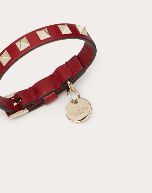Valentino Garavani - Collar 12 Mm Valentino Garavani Rockstud Pet - Rosso Valentino - Mujer - Accesorios Para Animales