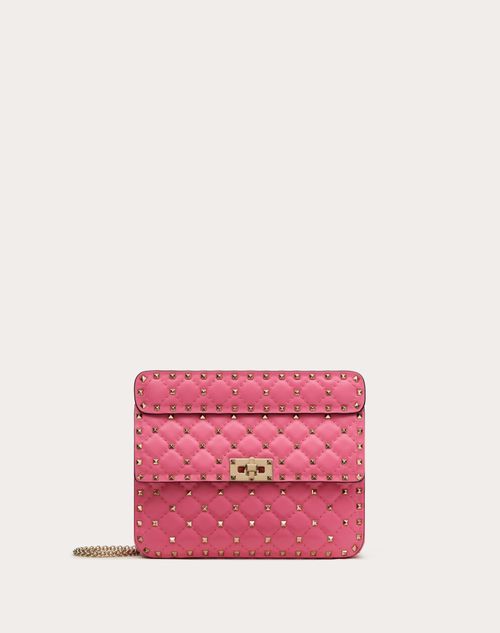 Valentino Garavani - Medium Nappa Rockstud Spike Bag - Pink - Woman - Bags