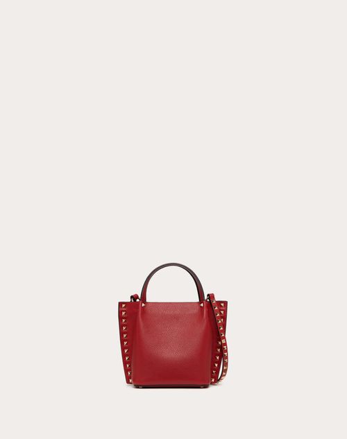 Valentino Garavani Rockstud Calfksin Small Shoulder Bag In Red