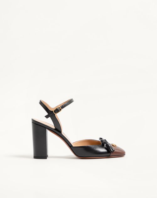Valentino Garavani - Valet Du Roi Pumps In Kidskin 90mm - Black/coffe - Woman - Shoes