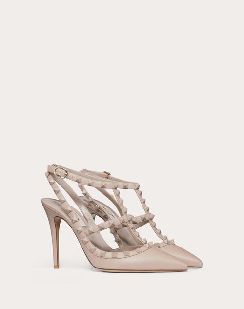rockstud ankle strap pump with tonal studs 65 mm