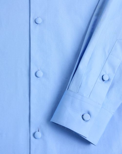 Valentino - Valentino Cotton Poplin Shirt - Sky Blue - Man - Shirts