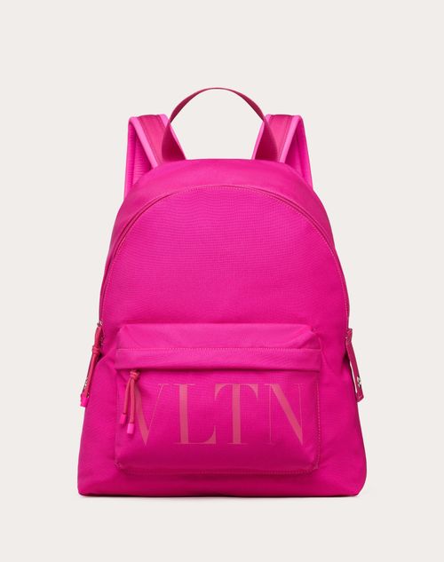 Valentino Garavani - Vltn Nylon Backpack - Pink Pp - Man - Backpacks