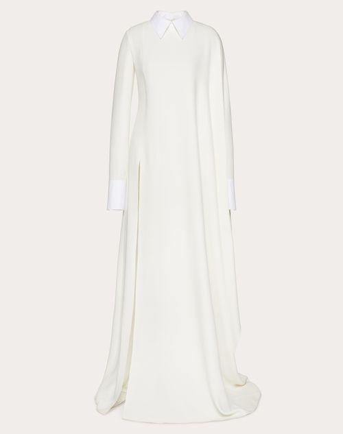 Valentino - Robe Longue En Cady Couture - Ivoire - Femme - Robes De Soirée