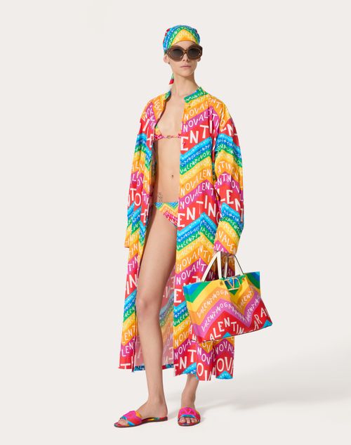 Valentino - Bikini In Lycra Valentino Chevron 24 - Multicolor - Donna - Beachwear