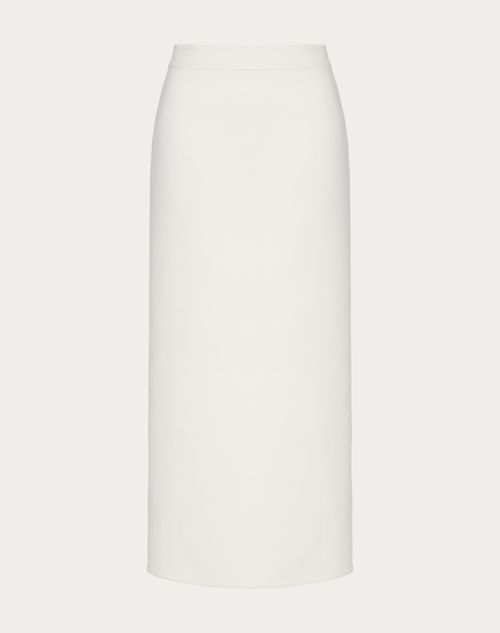 Valentino - Compact Drap Midi Skirt - Ivory - Woman - Winter Shop