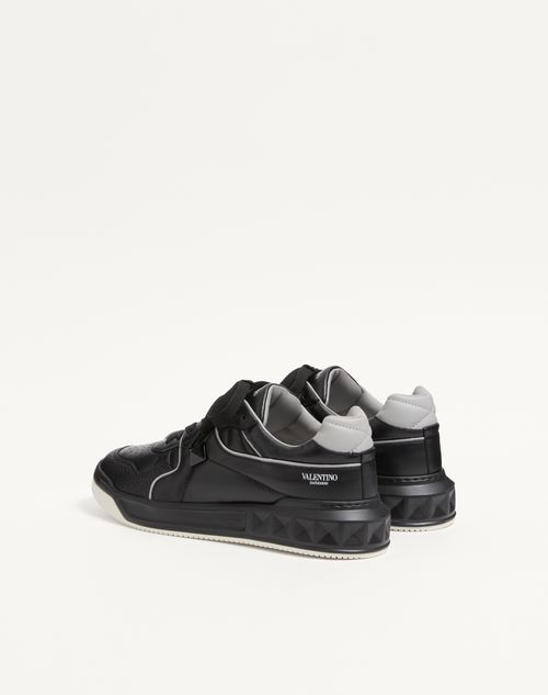 Valentino Garavani - One Stud Low-top Nappa Sneaker - Black/gray - Man - Sneakers