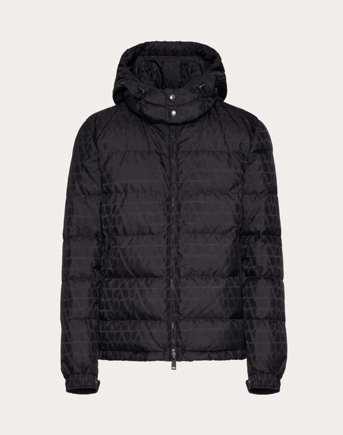 Valentino - Nylon Down Jacket With Toile Iconographe Pattern - Navy - Man - Shelf - Mrtw - Casual Attitude