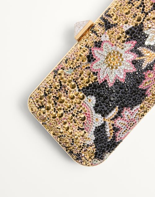 Valentino Garavani - Carry Secrets Minaudiere With Rhinestones Apres L'hiver Motif - Multicolour/crystal - Woman - Clutches