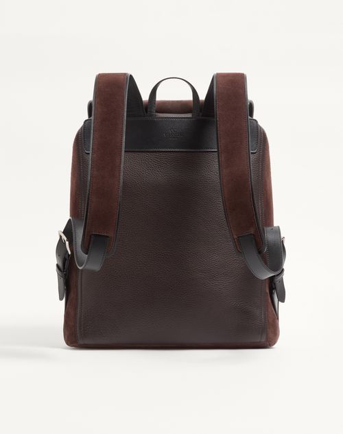Valentino Garavani - Zaino Valentino Garavani Antibes In Suede - Testa Di Moro - Uomo - Zaini