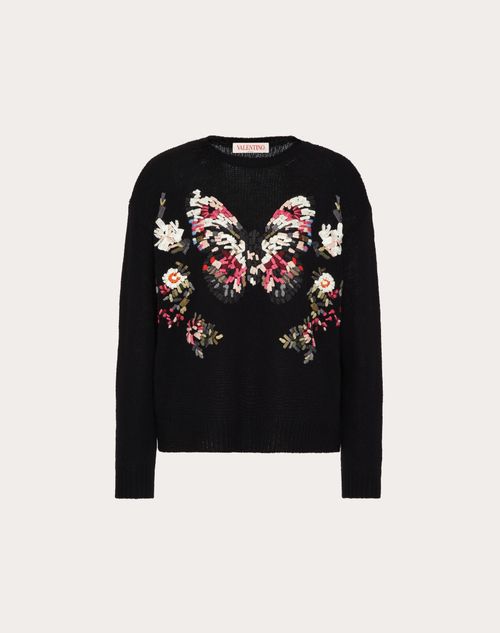Valentino - Embroidered Wool Sweater - Black - Woman - Woman Ready To Wear Sale