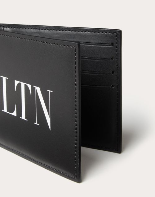 Valentino Garavani - Vltn Calfskin Wallet - Black - Man - Wallets And Small Leather Goods