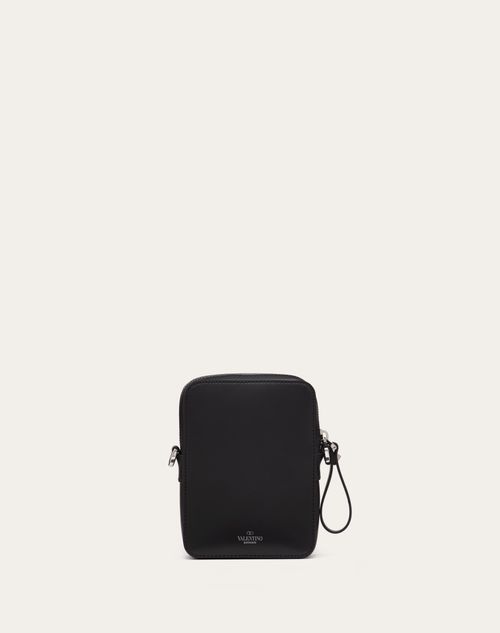 Valentino Garavani Small Vltn Leather Shoulder Bag - Black