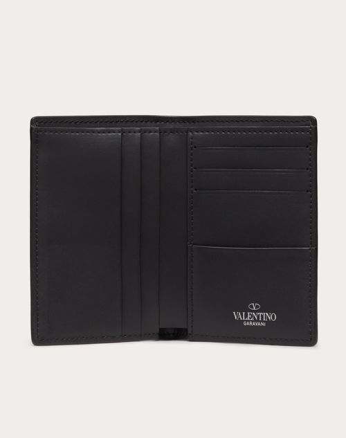 Vltn Cardholder for Man in Black/white | Valentino FI Vltn Cardholder for Man in Black/white | Valentino FI