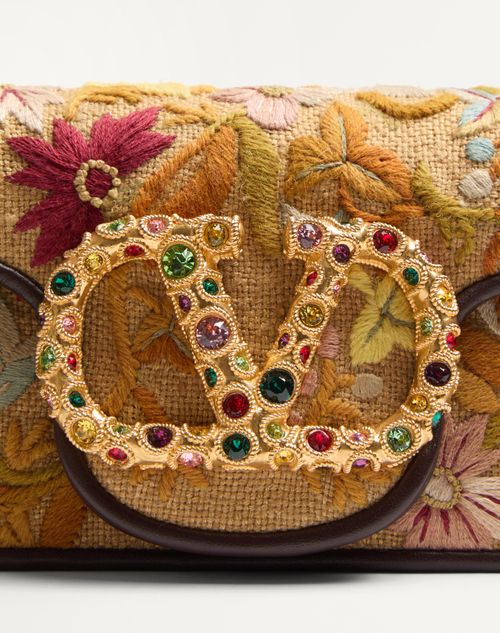 Valentino Garavani Locò Small Shoulder Bag Embroidered With Valentino Garavani Locò Small Shoulder Bag Embroidered With