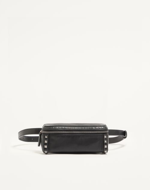 Valentino Garavani - Riñonera Valentino Garavani Rockstud De Cuero De Becerro - Negro - Hombre - Riñoneras