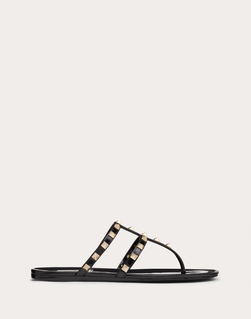 valentino thong sandals black