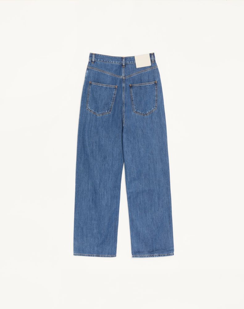 Valentino Blue Medio Denim Trousers Woman Denim 32