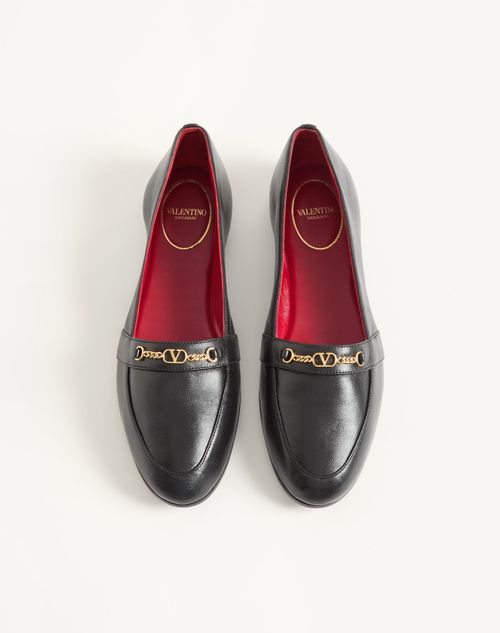 Valentino Garavani - Étudiant Nappa Leather Loafer - Black - Woman - Loafers