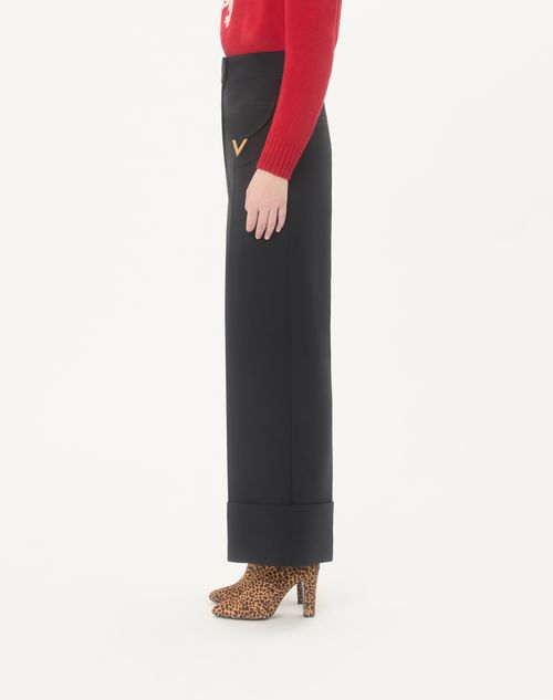 Valentino - Crepe Couture Trousers - Black - Woman - Pants And Shorts