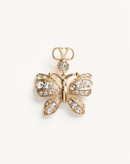 Valentino Garavani - Flutterby Earrings In Metal And Swarovski® Crystals - Platinum/crystal - Woman - Accessories