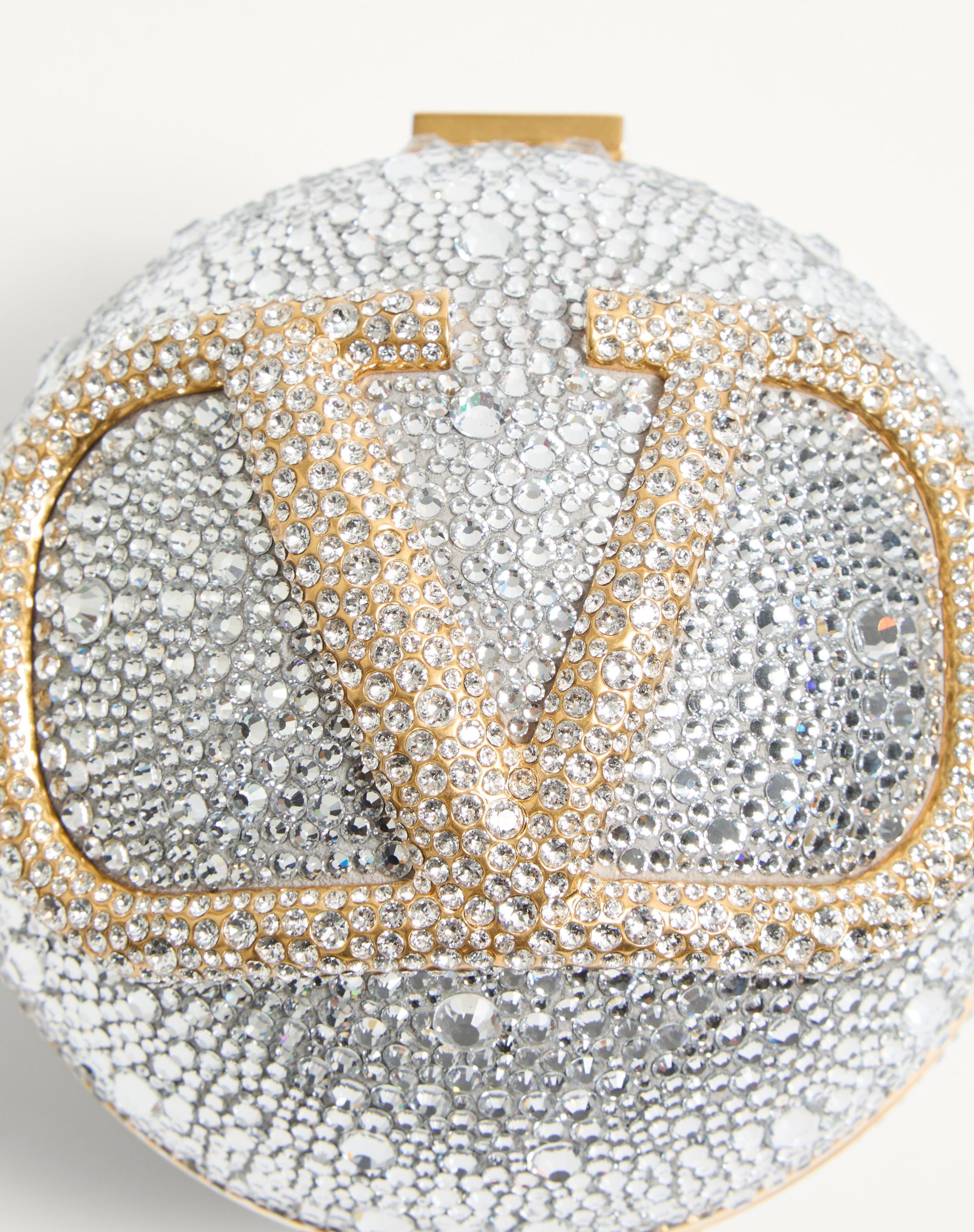 Vlogo Signature Metal And Swarovski® Crystal Minaudière for Vlogo Signature Metal And Swarovski® Crystal Minaudière for