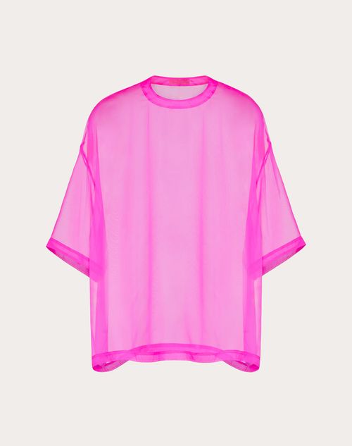 Valentino - Top In Chiffon - Pink Pp - Uomo - Camicie
