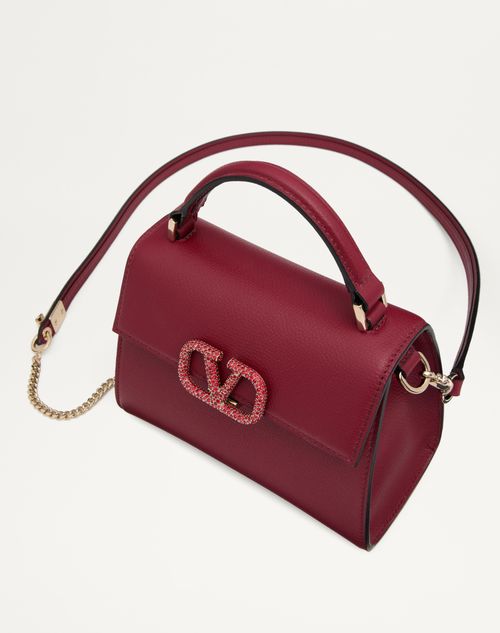 Valentino Garavani Vsling Mini Handbag With Jewel Logo for Woman in Dark Red Valentino SA