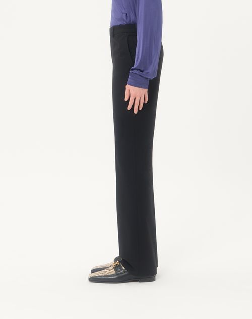 Valentino - Valentino Wool Trousers - Black - Man - Trousers And Shorts