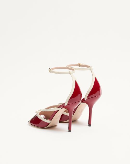 Valentino Garavani - Bepointy Sandal In Patent Leather And Kidskin 100mm - Red/ivory - Woman - Sandals